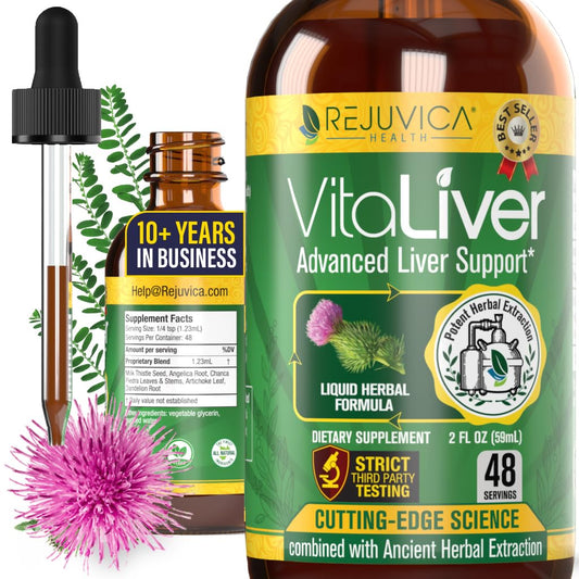 VitaLiver - Liver Health Supplement - Support Liver Cleanse & Detox - Liquid Delivery for Absorption - Milk Thistle, Artichoke, Chanca Piedra, Dandelion & More!